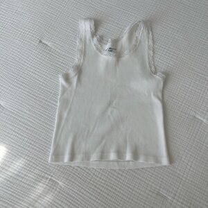 Brandy Melville white lace tank